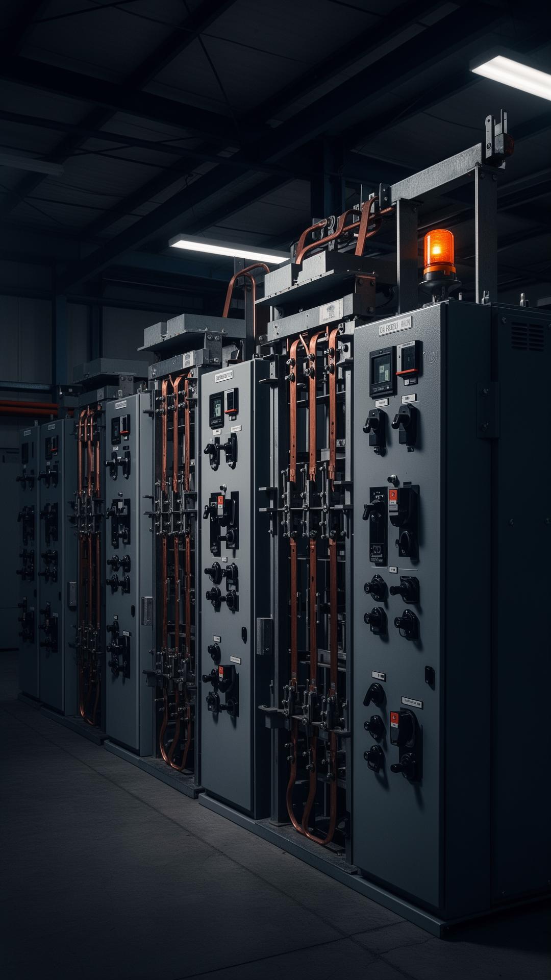 Industrial circuit breaker switchgear panels